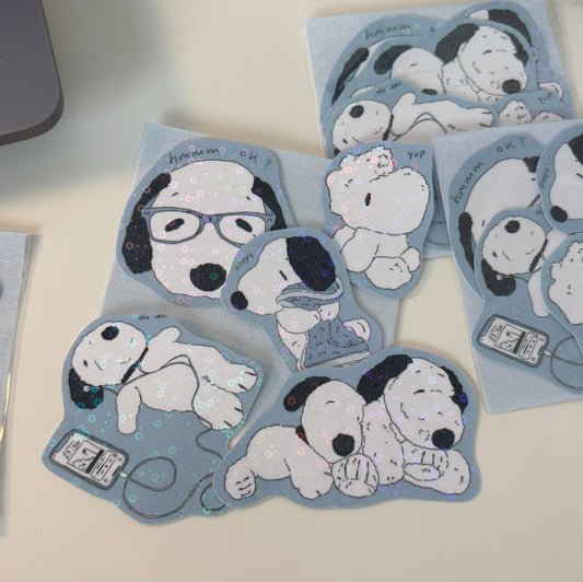 Snoopy Glitter Sticker Pack