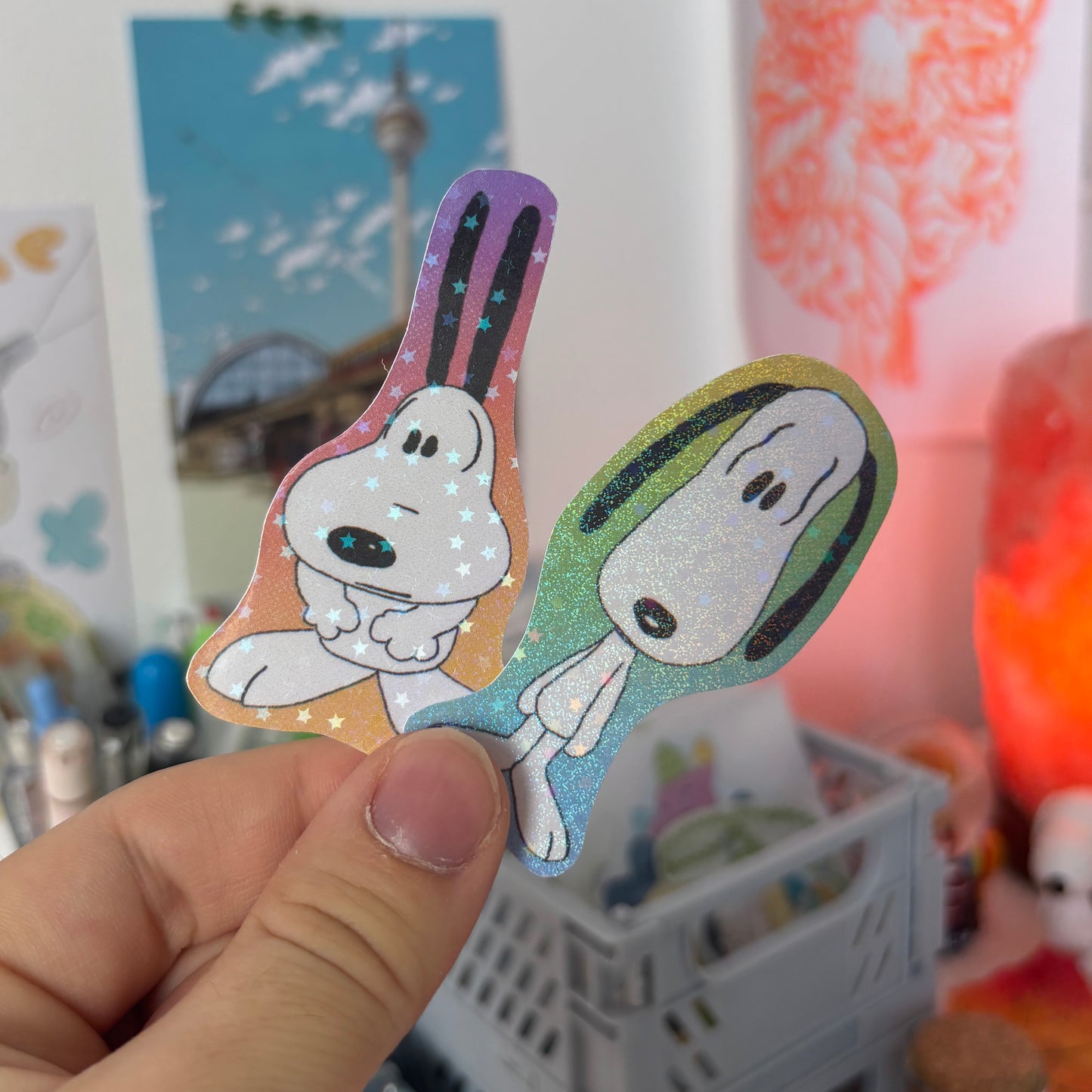 Rainbow Glitter Stickers (x2)