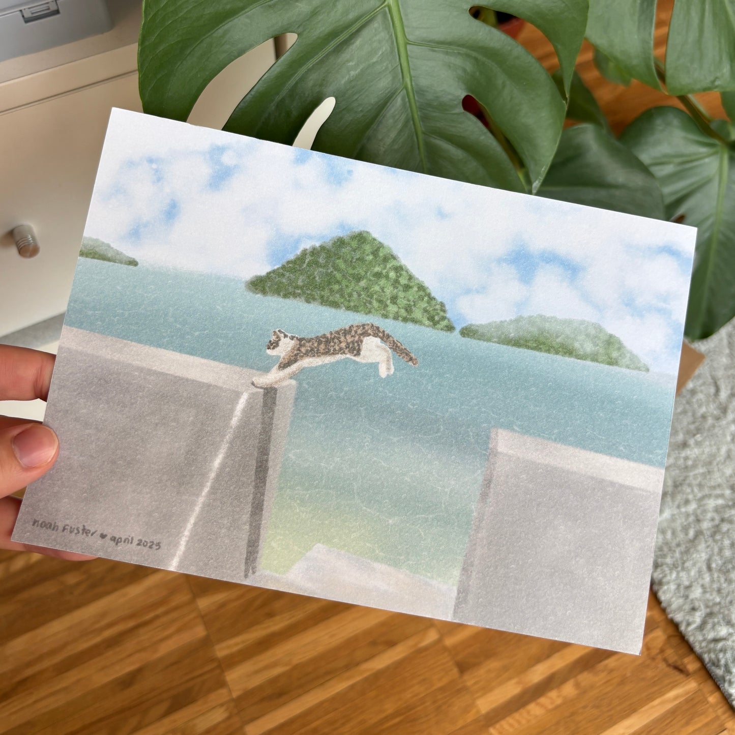 Cat (By the sea) Artprint