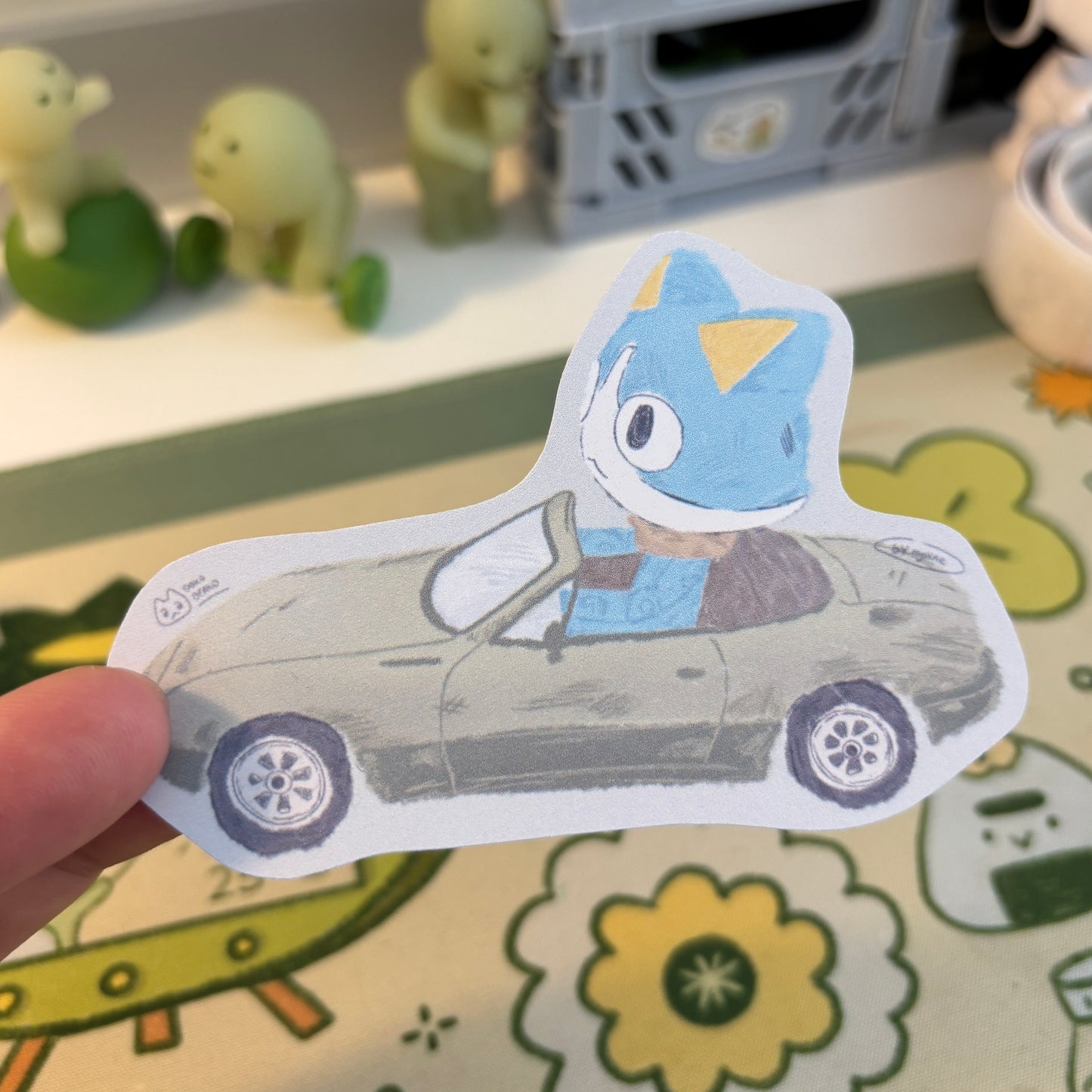 Green Car Sticker