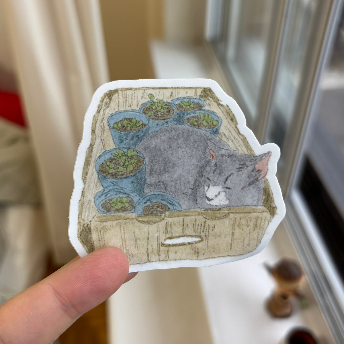 Cat in a box Sticker