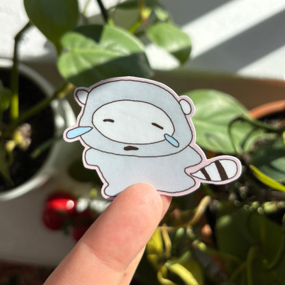 Crying Mapache Sticker